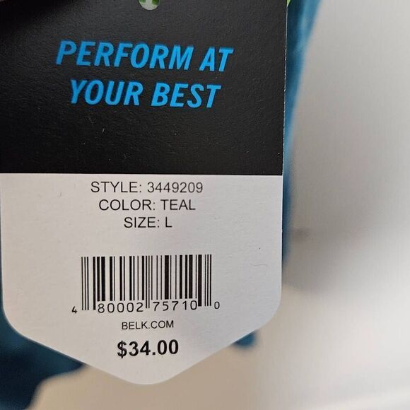 SB Tech Teal Training Hoodie NWT Mens Large Kangaroo Pocket Performance Drawstri - Picture 3 of 5